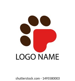 Pet Footprints Logo. Logo for your Pet Shop. Vector Eps 10