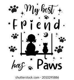 pet friend isolated on a white background