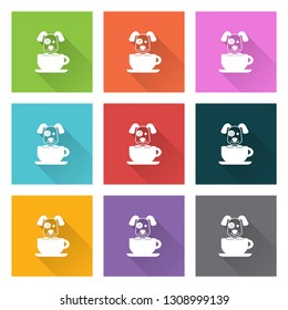 Pet friendly coffee shop, cafe, restaurant. Icon, logo, symbol. Vector illustration