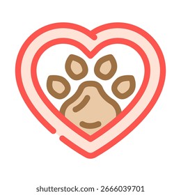 pet amigável cor ícone vetor. pet amigável sinal. símbolo isolado ilustração