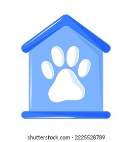 pet friendly house icon isolated