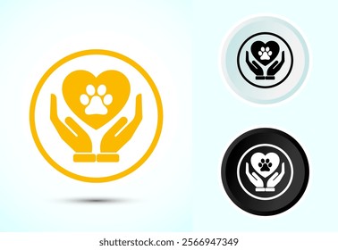 Pet friendly icon design, Animal friendly label, badge, sign, symbol, 