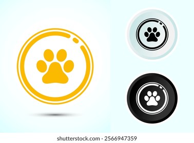 Pet friendly icon design, Animal friendly label, badge, sign, symbol, 