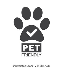 Pet Friendly Icon or Pet Friendly Label.