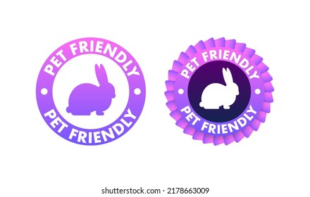 Pet friendly icon. Pets allowed, Certified. Vector illustration.