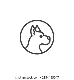 Pet friendly line icon. linear style sign for mobile concept and web design. Pet area outline vector icon. Symbol, logo illustration. Vector graphics