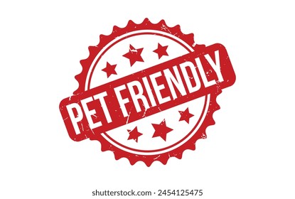 Pet Friendly rubber grunge stamp seal vector