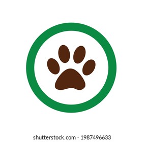 signo compatible con mascotas aislado en fondo blanco