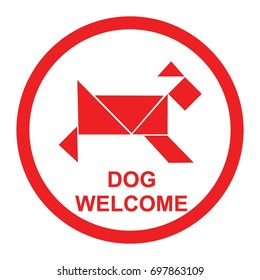 PET FRIENDLY SIGN VECTOR. ANIMAL WELCOME SIGN