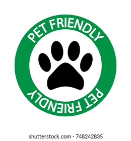Pet friendly sign vector icon.
