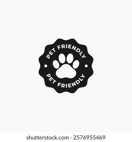 Pet Friendly stamp vector isolated. Best Pet Friendly label vector for product packaging design element. Best Pet Friendly Icon Vector for packaging design element.