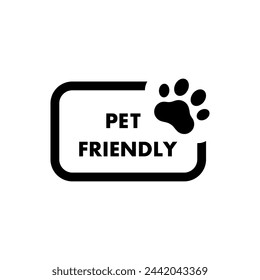 Pet Friendly sticker, label or emblem. Best Pet Friendly icon vector for product packaging design element. Vector isolated in flat style.