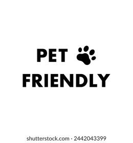 Pet Friendly sticker, label or emblem. Best Pet Friendly icon vector for product packaging design element. Vector isolated in flat style.