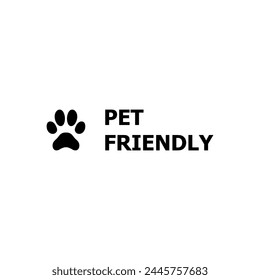 Pet Friendly sticker or label vector isolated in Flat Style. Best Pet Friendly icon vector for product packaging design element.