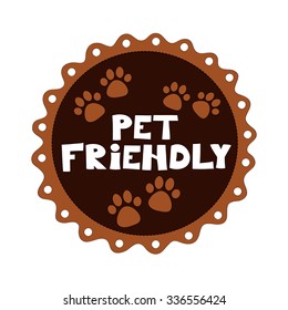 Pet Friendly Vector Badge 