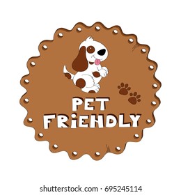 Pet friendly vector badge 