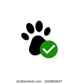 Pet friendly vector icon logo.