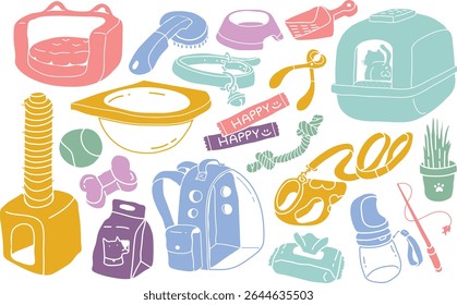 Pet Gadgets pastel Item Element Icon Cat Dog