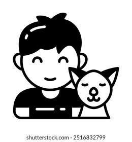 Pet Glyph Icon, Vector illustration