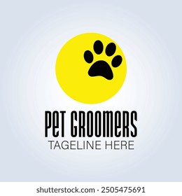 Pet Groomers Company Logo Template, Unique Theme, Abstract background