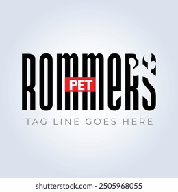 Pet Groomers Company Logo Template, Unique Theme, Pet Shelter, Abstract Background