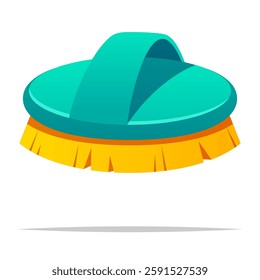 Pet grooming brush vector isolated illustration