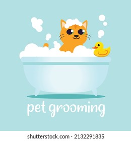 pet grooming cartoon vector illustration