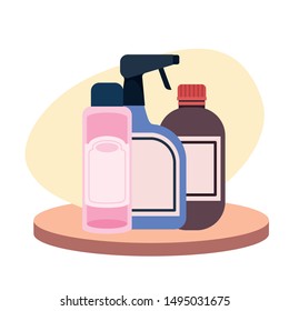 pet grooming container on white background