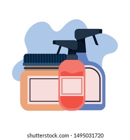pet grooming container on white background
