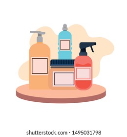 pet grooming container on white background