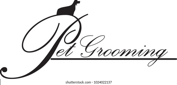Pet Grooming, Dog Grooming Logo vector