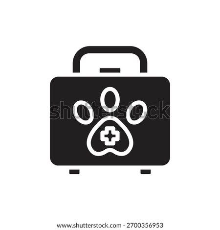 Pet Grooming First Aid Filled Icon Vector Illustration