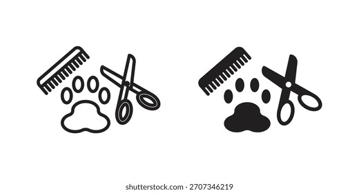 Pet grooming icon. flat and stroke style Collection. simple symbol