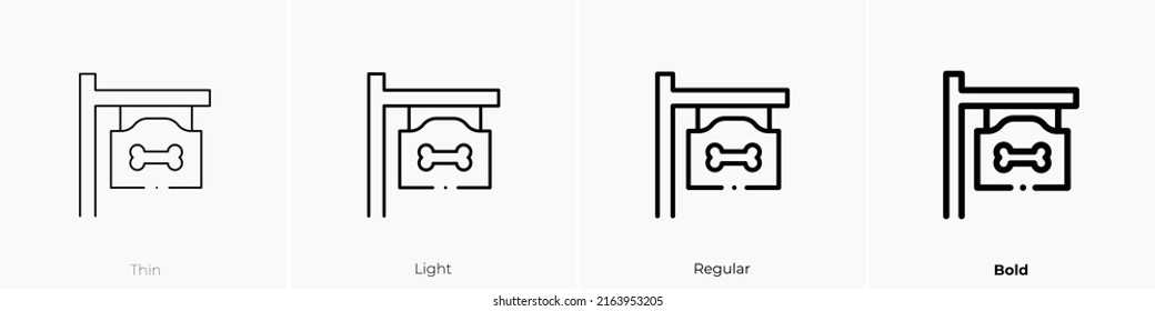pet grooming icon. Linear style sign isolated on white background. Vector illustration.