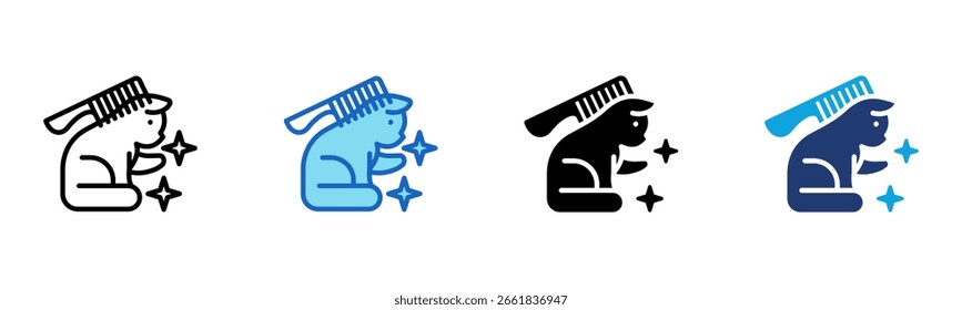 Icono de cuidado de mascotas Multi Style Ilustración vectorial