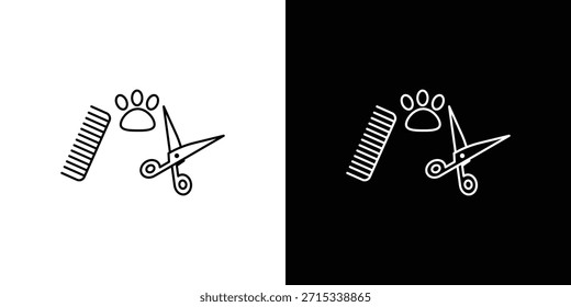 Pet grooming icons vector template, EPS 10 for design