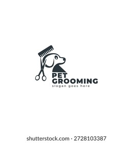 Pet grooming logo icon vector template design for animal salons and others
