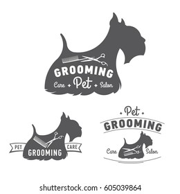 Pet Grooming Logo Images Stock Photos Vectors Shutterstock
