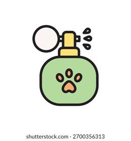 Icono de perfume de aseo para mascotas Ilustración vectorial