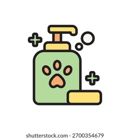 Pet Grooming Shampoo Icon Vector Illustration