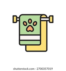 Ícone de toalha de higiene para animais de estimação Ilustração de vetor