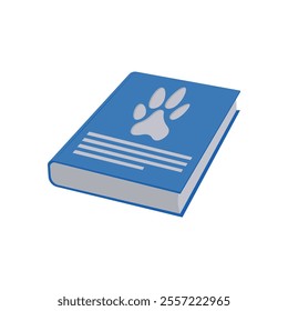 Pet Guide Book, Veterinary Flat Vector Illustration