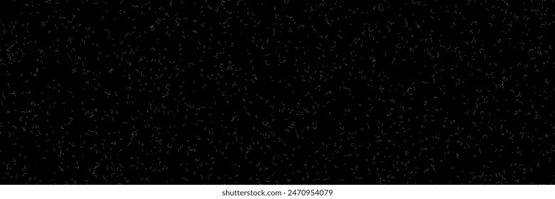 Pet hair on black textile seamless pattern. Texture of cat fur on a dark background. Lint on clothes