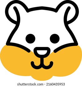 Pet hamster, illustration, vector on a white background.
