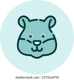 Haustier-Hamster, Illustration, Vektorgrafik auf weißem Hintergrund.