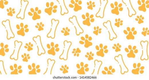 Pet Hand draw doodle background with cat or dog paws