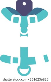 Pet harness collar vector illustration
