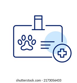 Pet health insurance.Pet health insurance. Pixel perfect, editable stroke line art icon