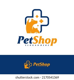 Pet Health Logo Design Template. Pet Logo Concept Vector. Emblem, Creative Symbol, Icon