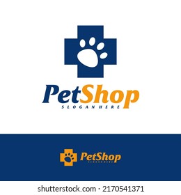 Pet Health Logo Design Template. Pet Logo Concept Vector. Emblem, Creative Symbol, Icon